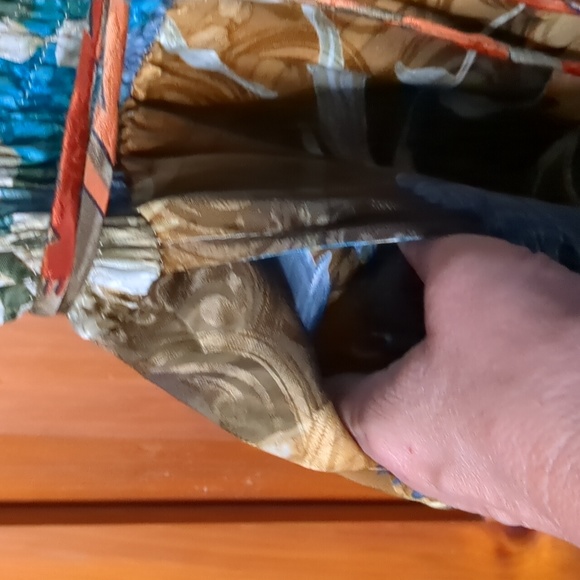 GURU FOR LIFE* handmade silk Rasgulla sari angel flutter sleeve jumpsuit - Picture 7 of 11